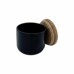 ceramic canister small bote cerámica peque almacenaje cocina saludable sin tóxicos tapa bambú healthy kitchen free of toxics bamboo cover