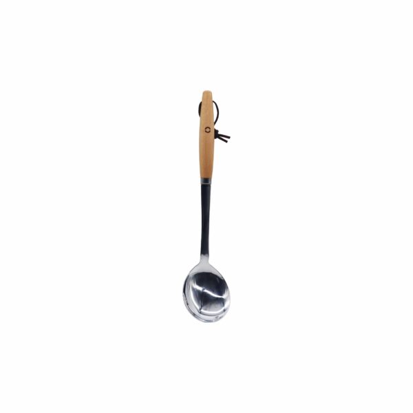 cuchara servir serving spoon acero inoxidable stainless steel toxic free lifestyle cocina sin tóxicos mango madera wood grip 1