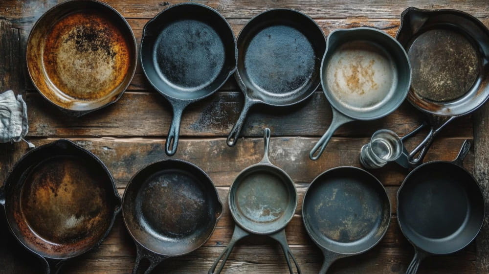 reciclaje de ollas y sartenes viejas